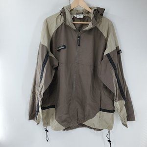 Columbia Green Zip‎ Up Windbreaker Mens Large